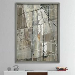 Best deal 👍 Designart 36" X 46" "Geometric Composition" Fabric Canvas Wall Art In Beige 🌟