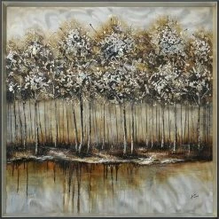 Top 10 ❤️ Maklaine Multicolor Metallic Hand Painted Forest Landacape Wall Art Decor 👏