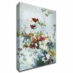 Best reviews of 🎉 Tangletown Fine Art Abstract Floral 1 By Design Fabrikken 35x47 Wall Art Print On CanvasFabric Gray 😀