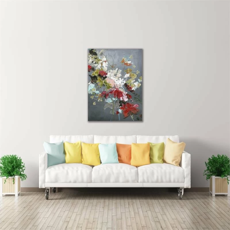 Best Pirce โจ Tangletown Fine Art Abstract Floral 2 By Design Fabrikken 22x30 Wall Art Print On CanvasFabric Gray ๐ฅ - Image 5