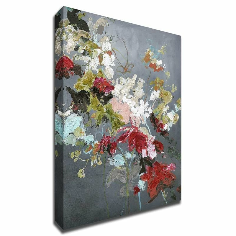 Best Pirce โจ Tangletown Fine Art Abstract Floral 2 By Design Fabrikken 22x30 Wall Art Print On CanvasFabric Gray ๐ฅ
