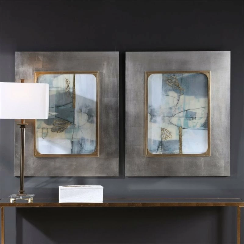 Hot Sale ๐ Bowery Hill Contemporary Gilded Whimsy Abstract Print (Set Of 2) โ๏ธ - Image 2