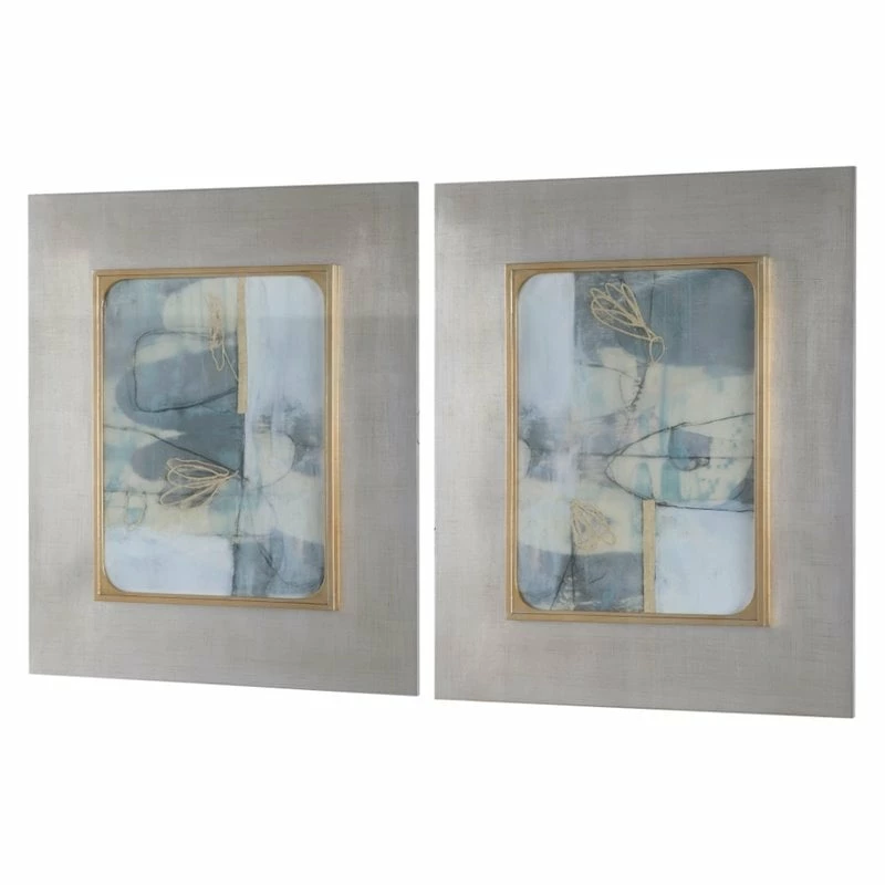 Hot Sale ๐ Bowery Hill Contemporary Gilded Whimsy Abstract Print (Set Of 2) โ๏ธ - Image 3