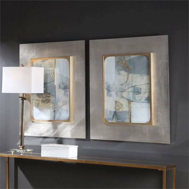 Hot Sale ๐ Bowery Hill Contemporary Gilded Whimsy Abstract Print (Set Of 2) โ๏ธ - Image 4