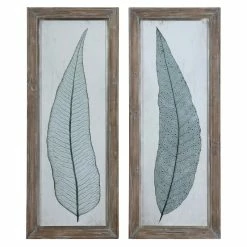 Top 10 ⭐ Bowery Hill Contemporary Tall Leaves 2 Piece Framed Art Set ⌛