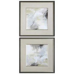 Best reviews of 👍 Bowery Hill Modern 2 Piece Abstract Vistas Print Set In Multicolor 🥰