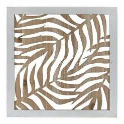 Budget 🎁 HomeRoots Abstract Palm MDF Engineered Wood Wall Accent In Natural 🧨