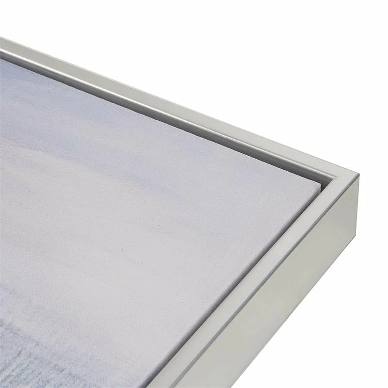 Brand new 🛒 Carolina Classics Cityscape Abstract Wall Art 36 X 47 With Silver Frame In Teal 🛒 - Image 4