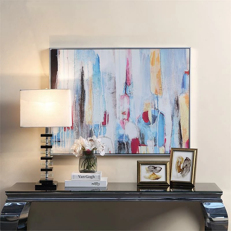 Deals ๐ Carolina Classics Rainy Forest Abstract Wall Art 24 X 32 With Silver Frame ๐ - Image 2