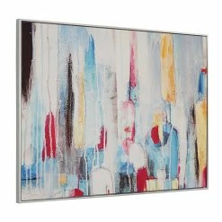 Deals 👏 Carolina Classics Rainy Forest Abstract Wall Art 24 X 32 With Silver Frame 🔔