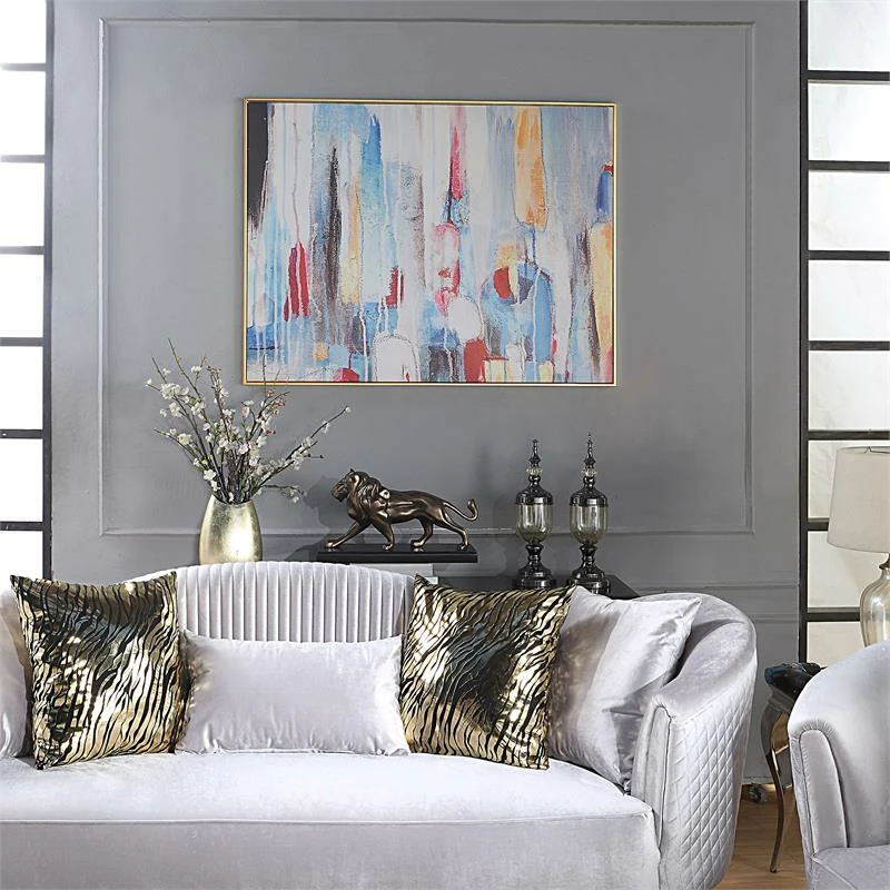 Wholesale ๐ฅ Carolina Classics Rainy Forest Abstract Wall Art 36 X 47 With Gold Frame ๐ - Image 2