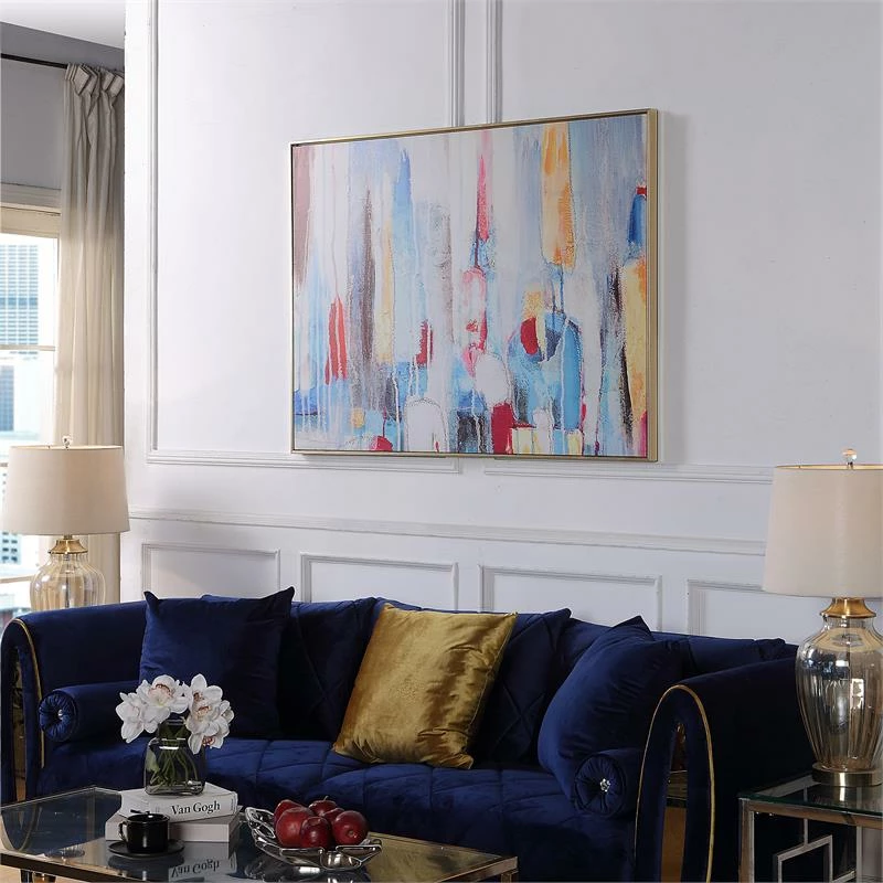 Wholesale ๐ฅ Carolina Classics Rainy Forest Abstract Wall Art 36 X 47 With Gold Frame ๐ - Image 3