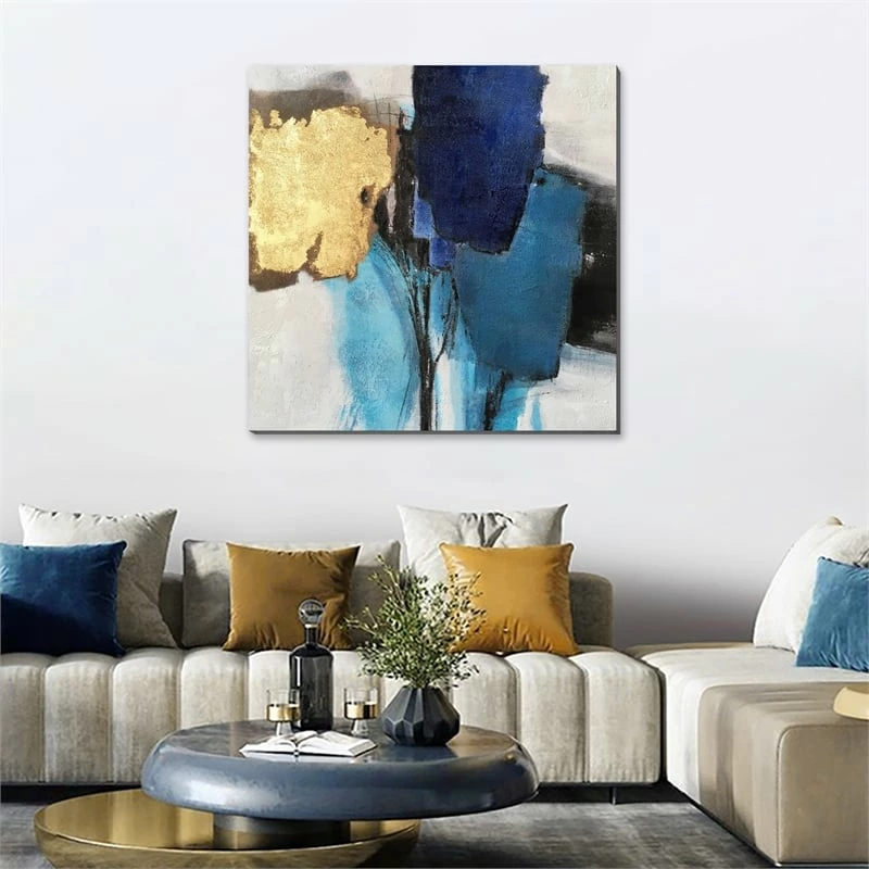 Wholesale ๐ฅ A&E Bath And Shower Encompass Abstract Fabric Hand Painted Landscape In Blue ๐ - Image 2