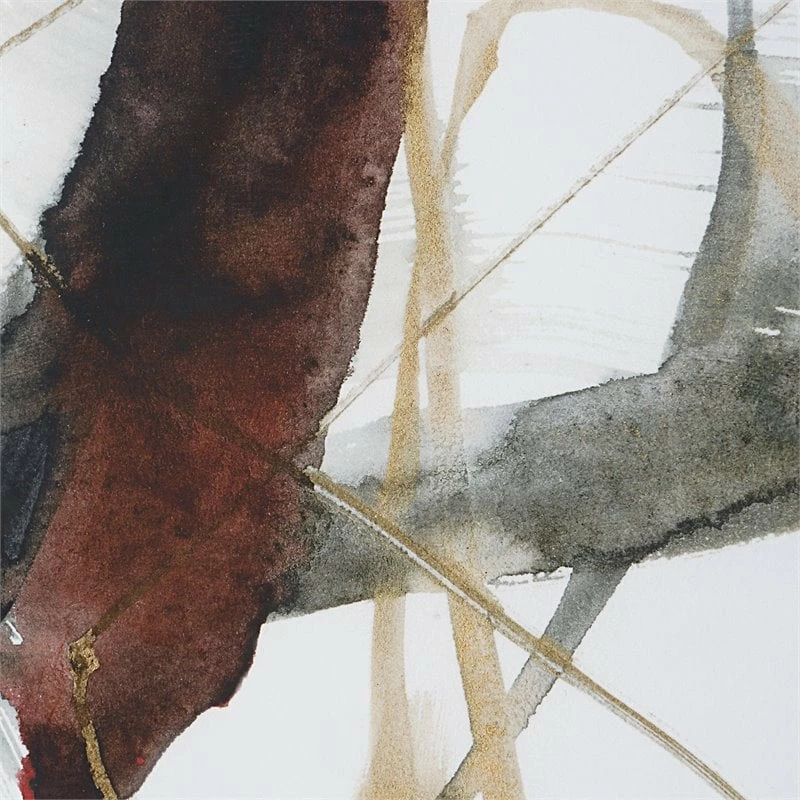 Coupon ๐ Uttermost Burgundy Interjection Plastic & Glass Abstract Prints In Multi-Color ๐ - Image 5