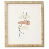 Best Sale ⭐ Deny Designs 24x17" Abstract Traditional Bamboo Framed Wall Art In Beige 🧨