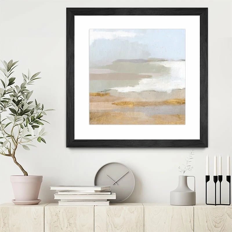 Best Sale ๐ฅ Giant Art 36x36 Abstract Coastland II Matted And Framed In White ๐ - Image 3