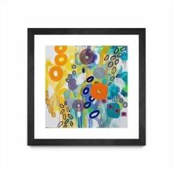 Top 10 🎉 Giant Art 36x36 Abstract Distraction 14 Matted And Framed In Yellow 😉