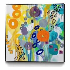 Best deal 👏 Giant Art Canvas 30x30 Abstract Distraction 14 Framed In Yellow 🛒