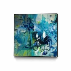 Best Pirce ⭐ Giant Art Canvas 20x20 Abstract Flower Framed In Multi-Color 🤩