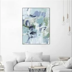 Best reviews of 🎁 Giant Art Canvas 30x40 Azure Abstract I Framed In White 🔔