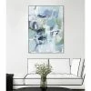 Top 10 ❤️ Giant Art Canvas 24x32 Azure Abstract I Framed In White ✔️