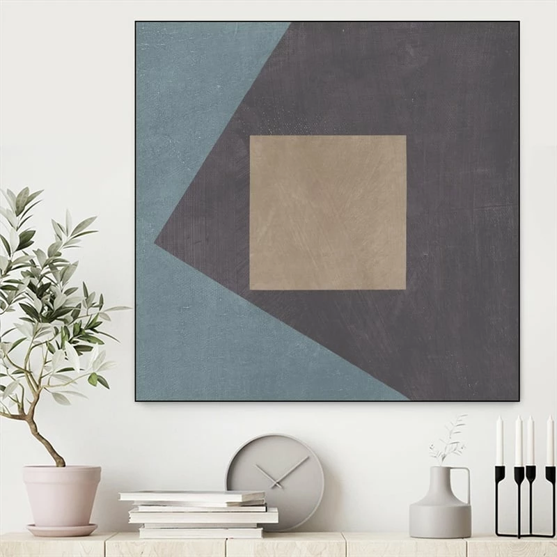 Flash Sale ๐งจ Giant Art Canvas 20x20 Blue Silk Abstract I Framed In Multi-Color ๐ฅฐ - Image 3