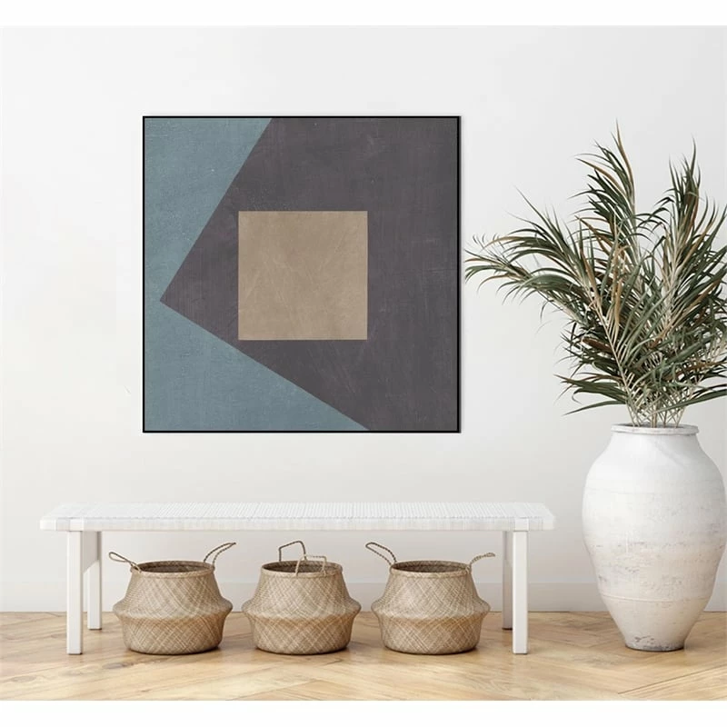 Flash Sale ๐งจ Giant Art Canvas 20x20 Blue Silk Abstract I Framed In Multi-Color ๐ฅฐ - Image 2