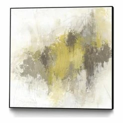 Flash Sale 🤩 Giant Art Canvas 30x30 Saffron Abstract I Framed In Yellow 👏
