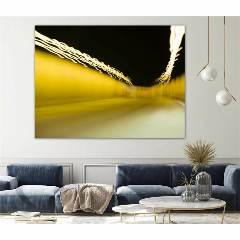 Outlet ๐ฏ Giant Art 72x54 Tunnel Abstract 2 Fine Art Giant Canvas Print In Yellow ๐ - Image 3