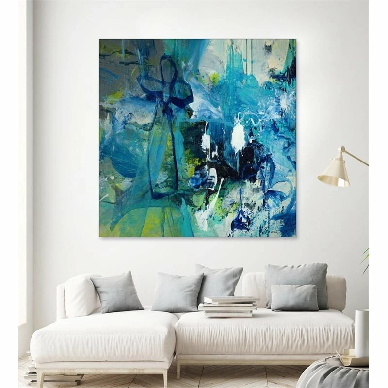 Hot Sale ๐ Giant Art 54x54 Abstract Flower Fine Art Giant Canvas Print In Multi-Color โ - Image 2