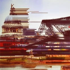 Best Pirce ⭐ Giant Art 72x72 Urban Abstract 11 Fine Art Giant Canvas Print In Orange 👏