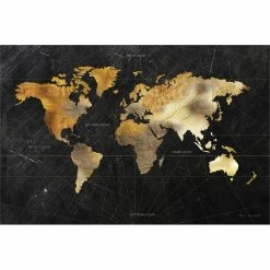 Best reviews of 🥰 Giant Art 72x48 Dramatic World Map Fine Art Giant Canvas Print In Multi-Color 🤩