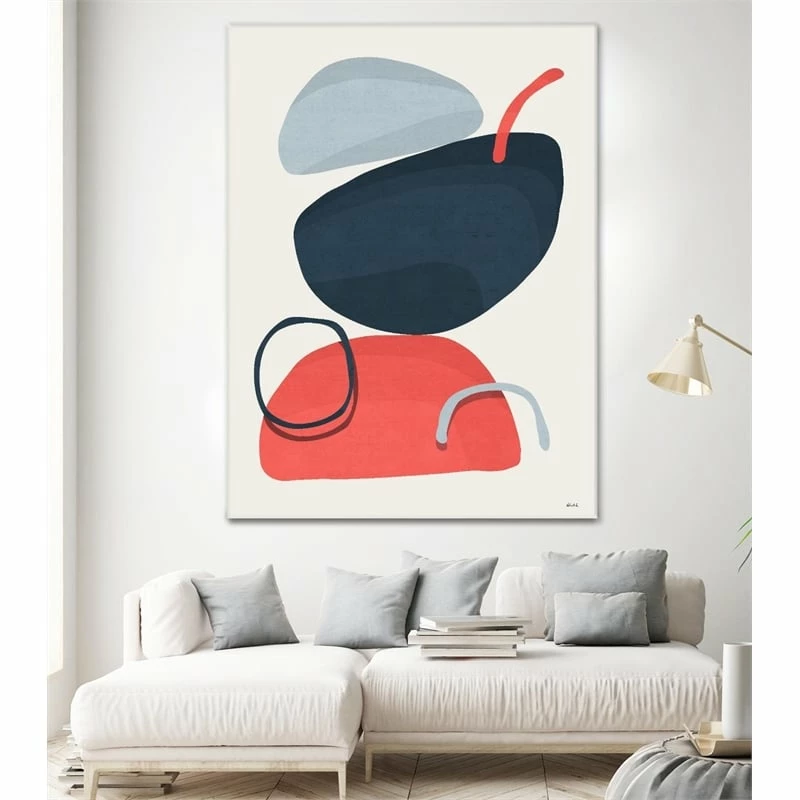 Coupon ๐ Giant Art 72x54 Abstract XIV Fine Art Giant Canvas Print In Red ๐งจ - Image 3