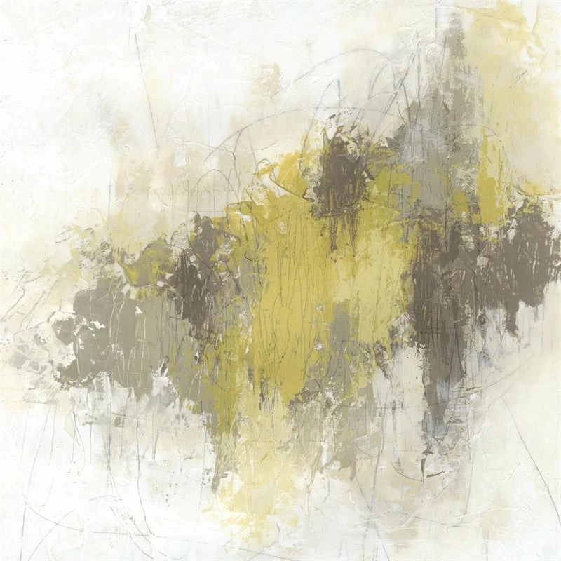 Promo ๐คฉ Giant Art 72x72 Saffron Abstract I Fine Art Giant Canvas Print In Yellow ๐