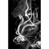 Coupon ✔️ Giant Art 84x54 Black Smoke Abstract Fine Art Giant Canvas Print In White ❤️