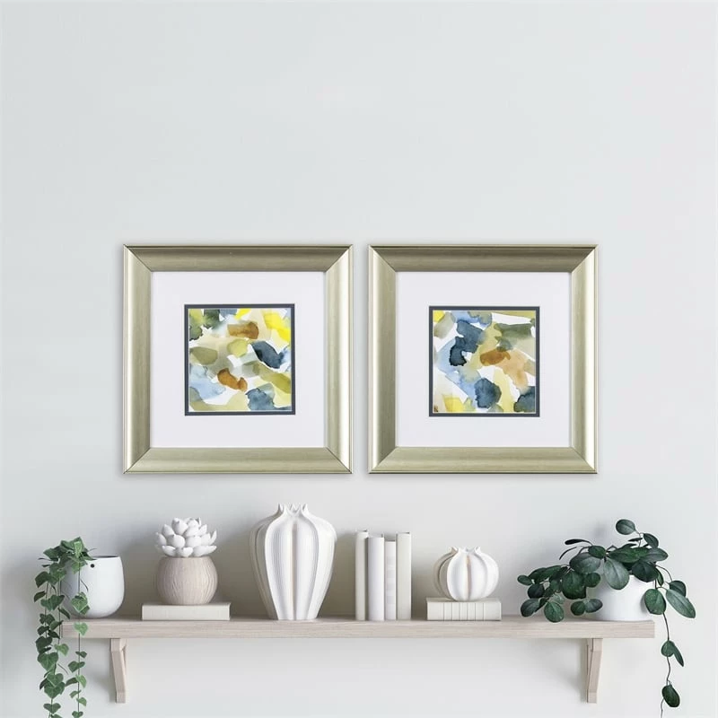 Best reviews of โค๏ธ HomeRoots Set Of Two Blues And Greens Abstract Watercolor Wall Art ๐ - Image 2