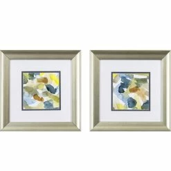Best reviews of ❤️ HomeRoots Set Of Two Blues And Greens Abstract Watercolor Wall Art 👍