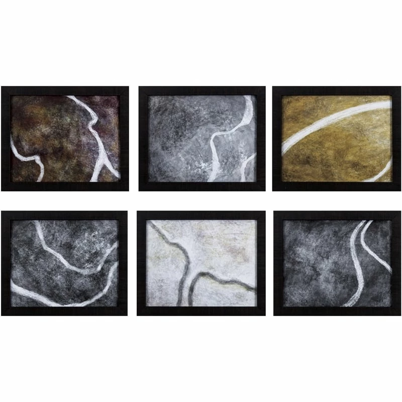 Flash Sale ๐ HomeRoots Set Of 6 Rock Textures Abstract Wall Art ๐