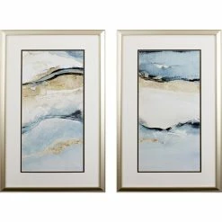 Best Pirce 😀 HomeRoots Set Of Two Sandy Beach Abstract Wall Art ❤️
