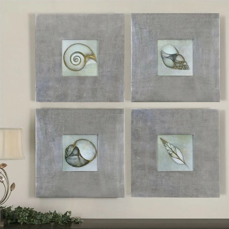 Hot Sale ๐ฏ Uttermost Neptunes Garden Framed Framed Art In Silver (Set Of 4) ๐ - Image 2
