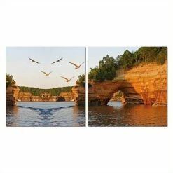 Brand new 🥰 Baxton Studio Stone Arches Mounted Print Diptych In Multicolor ❤️