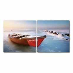 Budget 😀 Baxton Studio Seasonal Seashore Mounted Print Diptych In Multicolor 💯