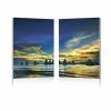 Brand new 😀 Baxton Studio SunSet Sails Mounted Print Diptych In Multicolor 😀