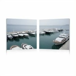 Cheap 🎉 Baxton Studio Yacht Congregation Mounted Print Diptych In Multicolor 🎁