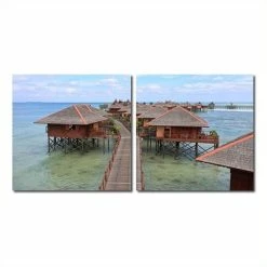 Flash Sale 🔔 Baxton Studio Idyllic Resort Mounted Print Diptych In Multicolor 🔔