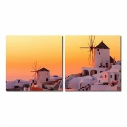 Hot Sale 💯 Baxton Studio Grecian Crossroads Mounted Print Diptych In Multicolor ✨